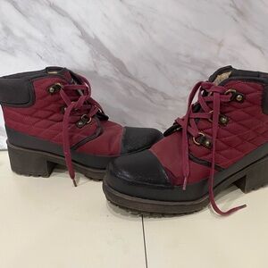 Lucky Brand Women's Akonn Fur Lug Boots Multicolor Size 8.5